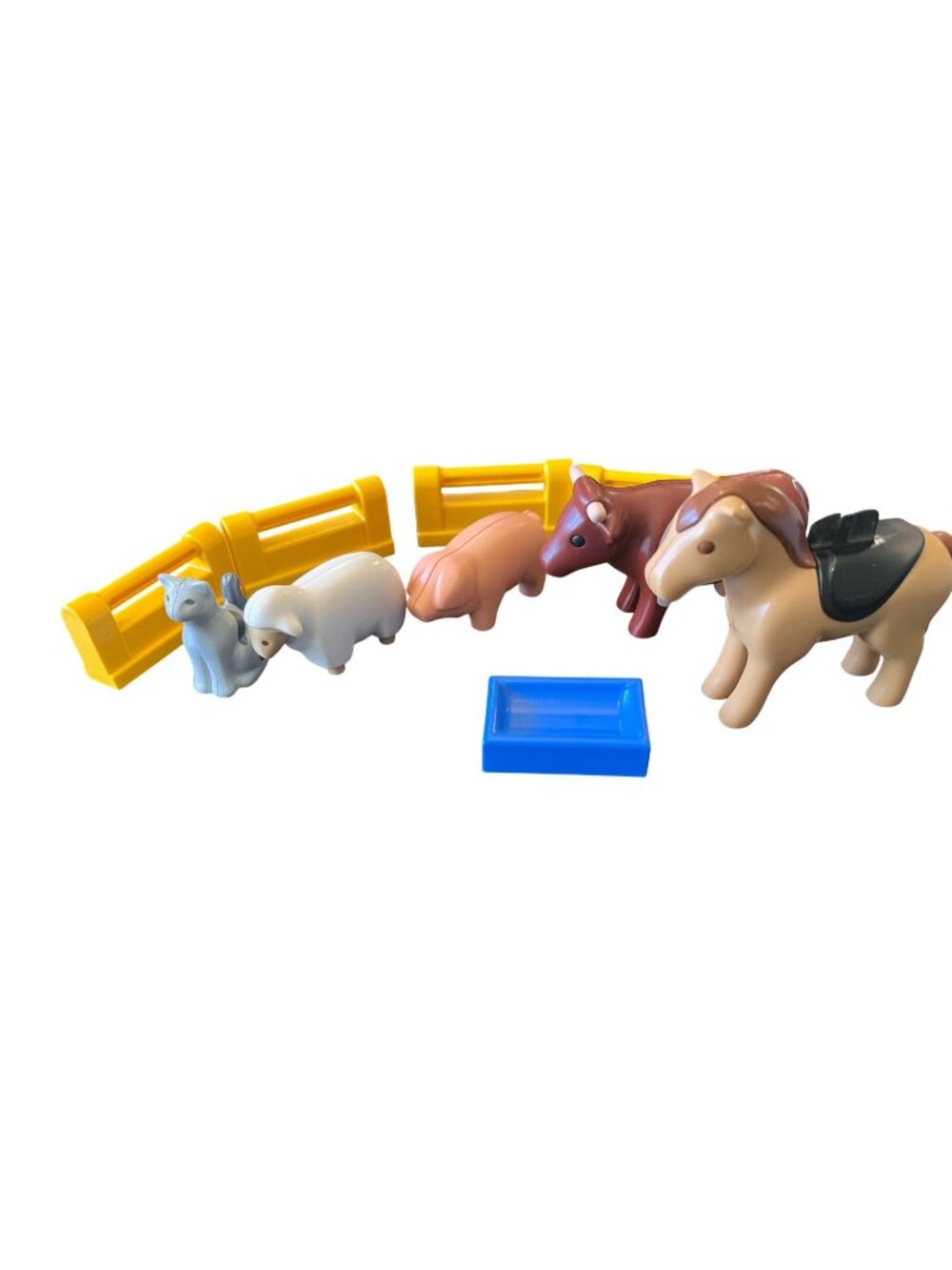 Playmobil Farm Lot Cow Pig Sheep Horse Fence Trough